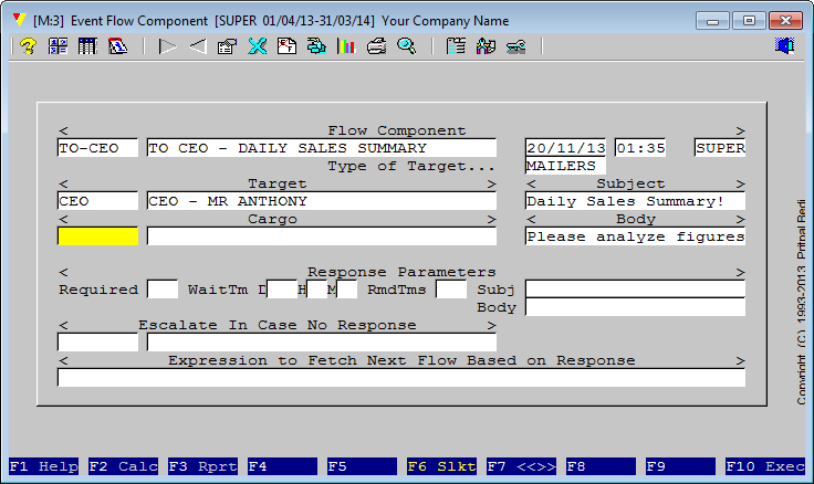 After providing unique code/description pair, the cursor will stay at <Target> field After providing unique code/description pair, the cursor will stay at <Target> field
