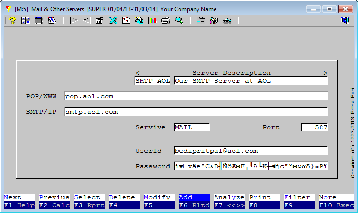 The module below depicts what contents an SMTP or POP3 server will require. The module below depicts what contents an SMTP or POP3 server will require.