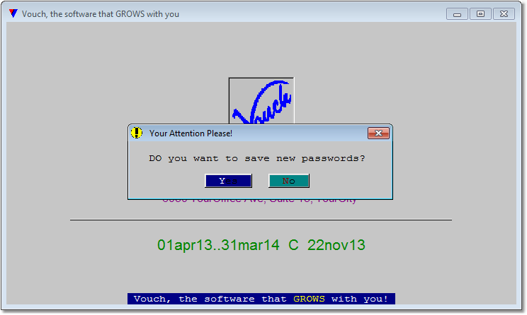 And confirm to save these passwords... And confirm to save these passwords...